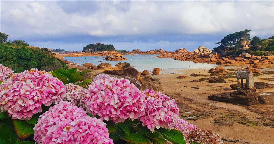 Balade sénior plage Trestraou Perros-Guirec Côtes-d'Armor
