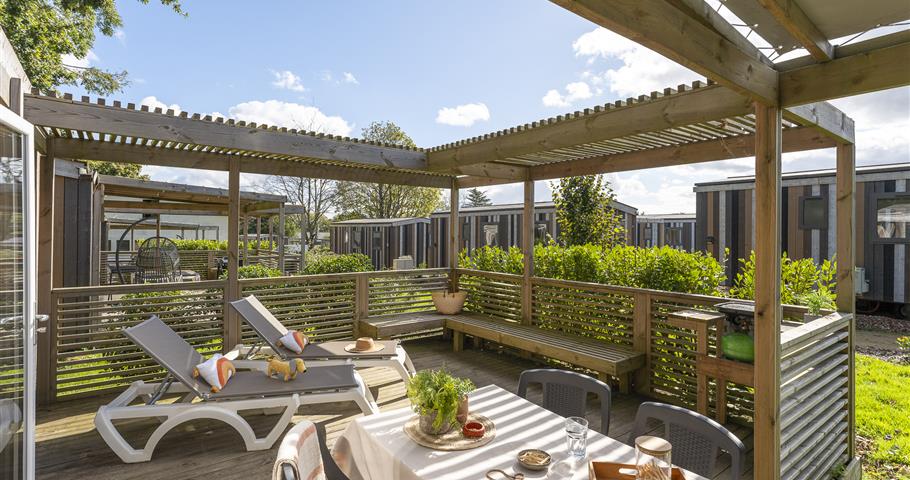 Cabane Perrosienne Premium  2ch 4p à Perros Guirec - terrasse