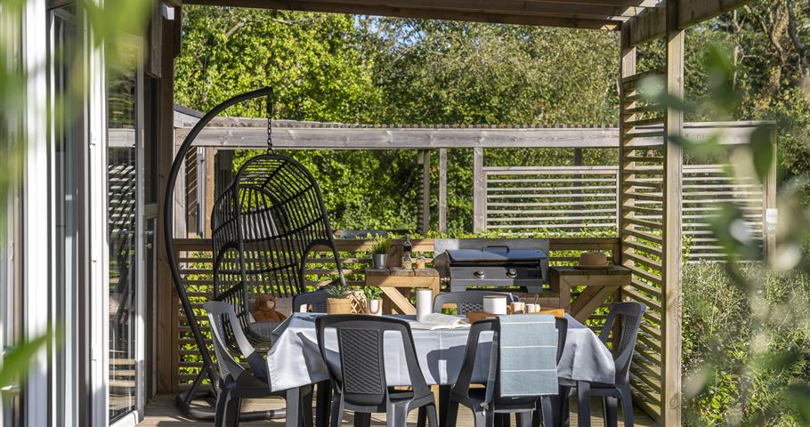 Cabane LUXE Perrosienne 3ch 6p à Perros Guirec  terrasse